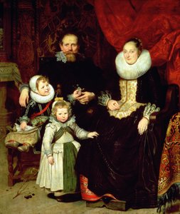 Portret van de kunstenaar met zijn familie